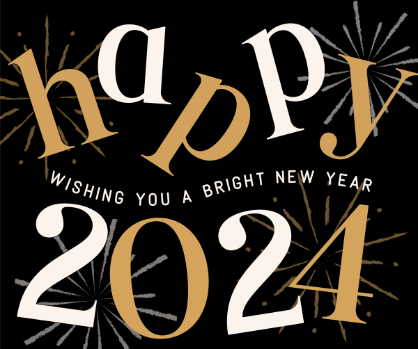 Bright New Year Facebook Post Design
