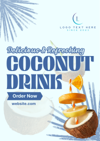 Refreshing Coconut Drink Poster Image Preview