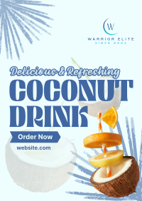 Refreshing Coconut Drink Poster Image Preview