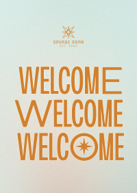 Repeating Welcome Text Poster Image Preview