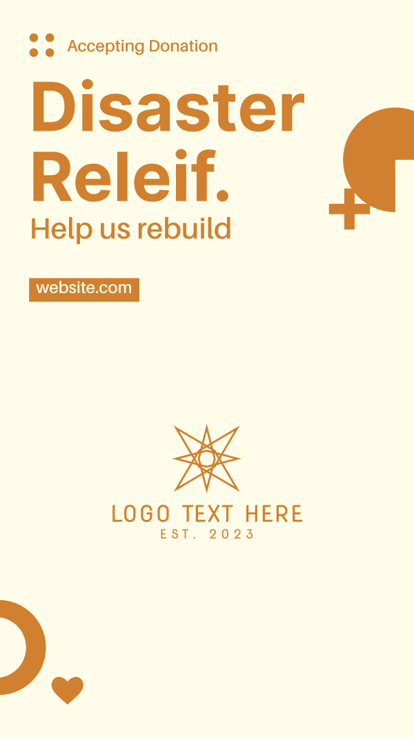 Disaster Relief Shapes Facebook Story Design Image Preview