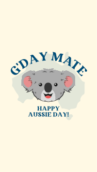 Happy Aussie Koala Facebook Story Design
