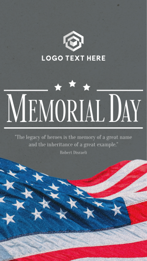 Modern Minimalist Memorial Day Instagram Reel Image Preview