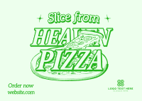 Heaven Pizza Postcard Design