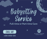 Cute Babysitting Services Facebook Post Design