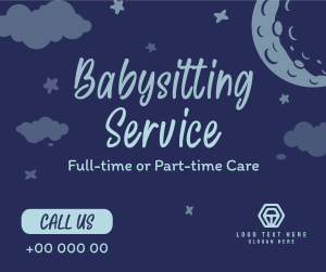 Cute Babysitting Services Facebook post Image Preview