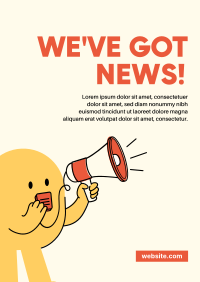 We're Got News Mascot Poster Design
