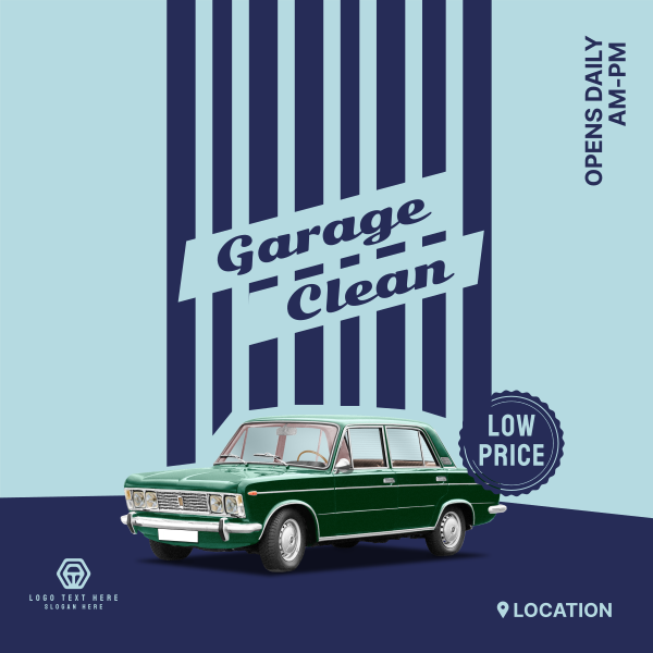 Garage Clean Shower Instagram Post Design Image Preview