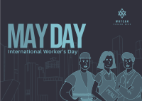 May Day All-Star Postcard Design