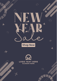 New Year Blob Sale Flyer Image Preview