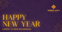 Fireworks New Year Greeting Facebook ad Image Preview