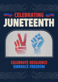 Rustic Juneteenth Greeting Poster Image Preview