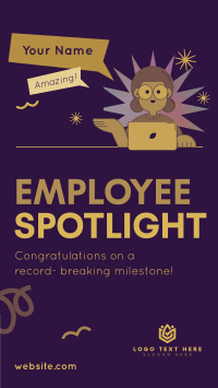 Employee Milestone Spotlight TikTok Video Design