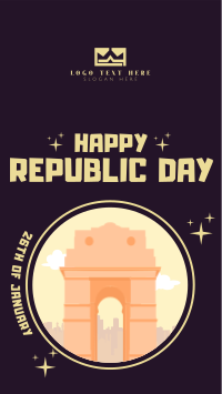 Happy Republic Day Facebook Story Design