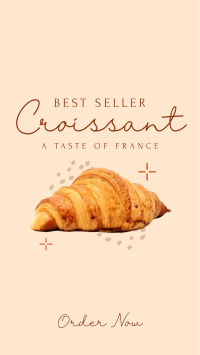 French Croissant Bestseller Facebook Story Design