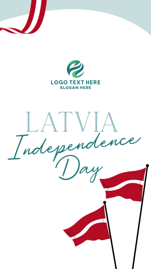 Latvia Independence Flag Facebook story Image Preview