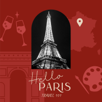 Paris Holiday Travel  Instagram Post Design
