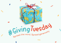 Quirky Giving Tuesday Postcard Design