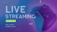 Live Gaming Facebook Event Cover Design