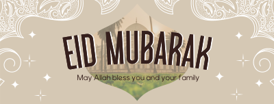 Starry Eid Al Fitr Facebook cover Image Preview