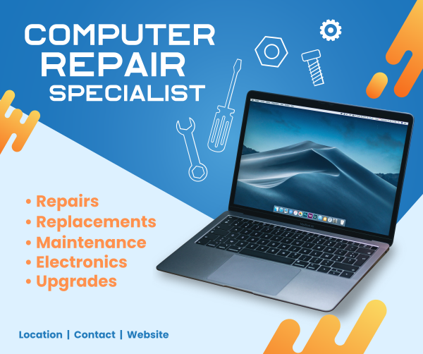 Computer Repair Specialist Facebook Post Design Image Preview