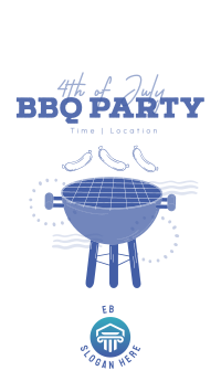 Come at Our 4th of July BBQ Party  Instagram story Image Preview