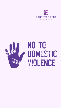 No to Domestic Violence Facebook Story Design