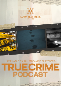Scrapbook Crime Podcast Flyer Design