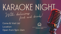 Karaoke Night Bar Facebook Event Cover Design