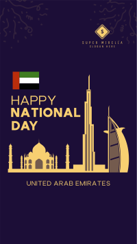 UAE National Day Landmarks Facebook Story Image Preview