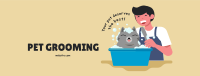 Grooming Cat Facebook cover Image Preview