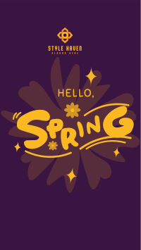 Playful Hello Spring Facebook story Image Preview