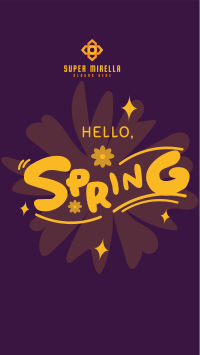 Playful Hello Spring Facebook Story Image Preview