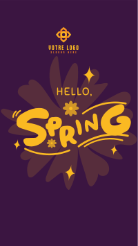 Playful Hello Spring Facebook story Image Preview