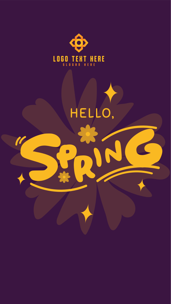 Playful Hello Spring Facebook Story Design Image Preview