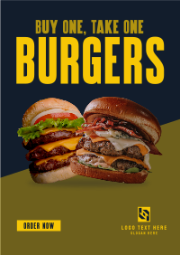 Double Burgers Promo Poster Design