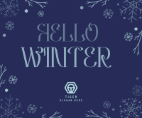 Cold Hugs And Snowflake Facebook Post Design