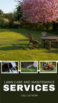 Lawn Care Services Collage Facebook Story Design