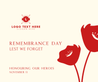 Remembrance Day Poppies Facebook Post Design