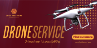 Modern Professional Drone Service Twitter Post Design