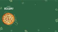 Holiday Pizza Special Zoom Background Design