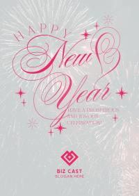 Elegant New Year Greeting Poster Image Preview