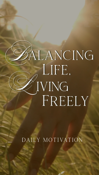 Balanced Life Motivation Facebook Story Design