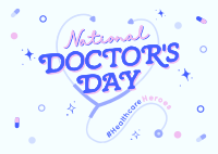 Quirky Doctors Day Postcard Image Preview