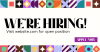 Abstract Pattern We're Hiring Facebook ad Image Preview