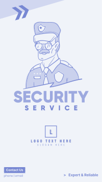 Security Officer Facebook story Image Preview