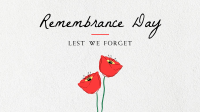 Simple Remembrance Day Facebook event cover Image Preview