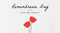 Simple Remembrance Day Facebook Event Cover Image Preview