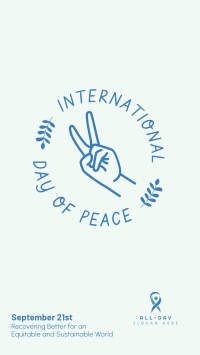 Peace Hand Sign Instagram Story Design
