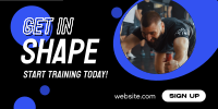 Training Fitness Gym Twitter Post Design